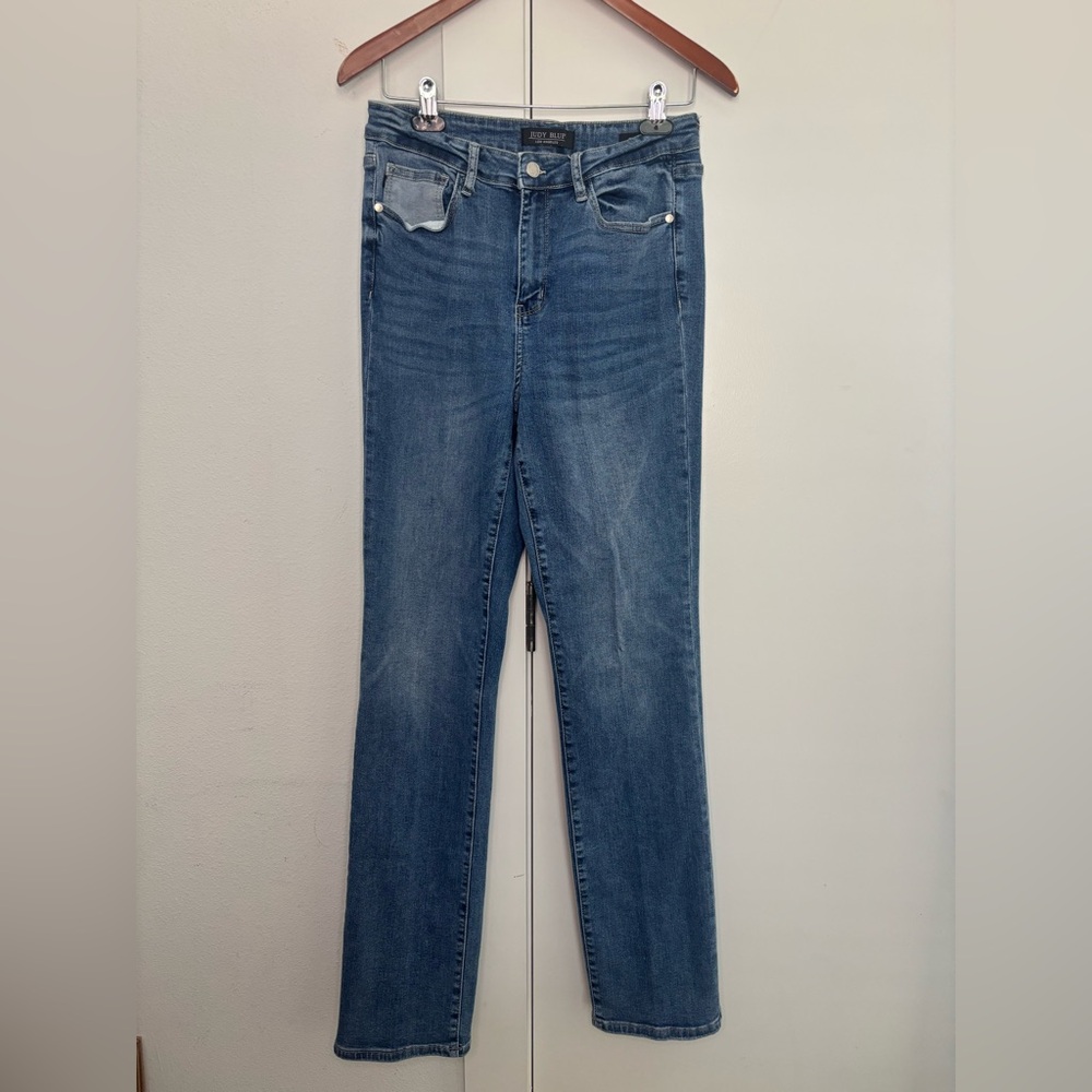 JUDY BLUE DARK WASH STRAIGHT FIT JEANS SZ 11/30